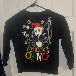 Unisex KidNightmare Before Christmas Jack Skellington Holiday Sweatshirt - Black